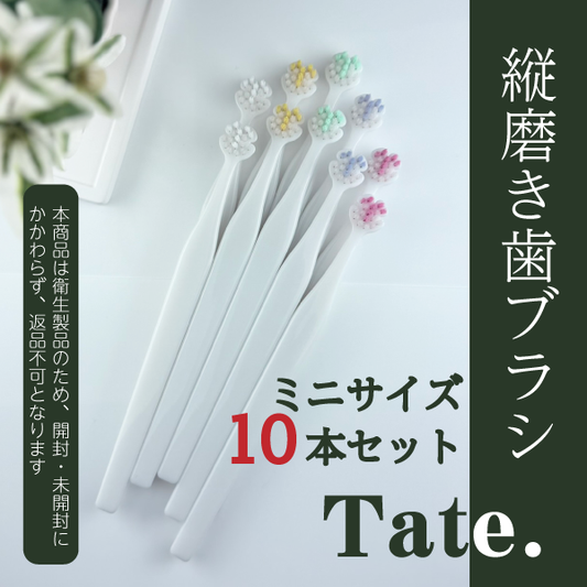 Tate.縦磨き歯ブラシ　ミニサイズ(V3)　10本セット