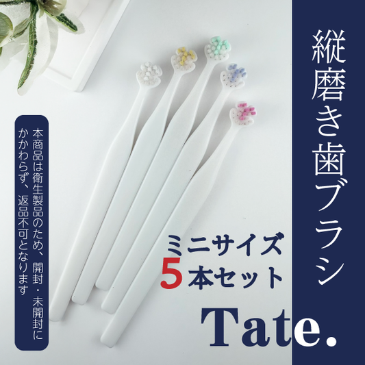 Tate.縦磨き歯ブラシ　ミニサイズ(V3)　5本セット